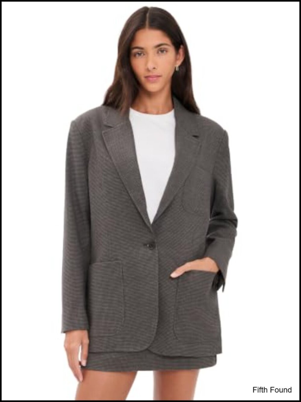 Oversized Blazer Mid-Weight Low-Stretch Suiting Notch Collar